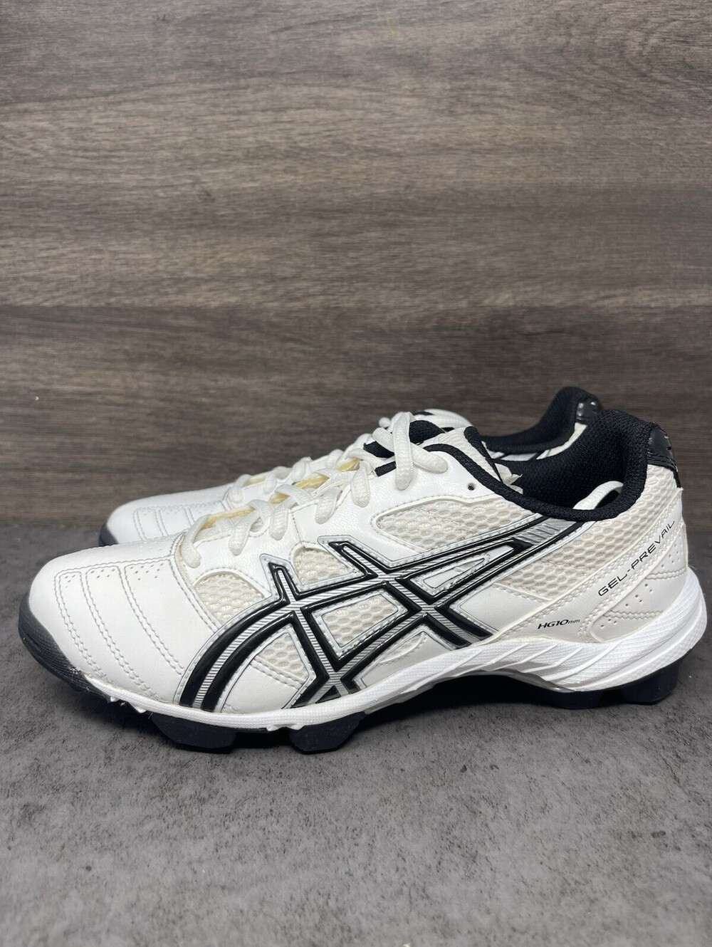 Asics Gel Prevail Lacrosse Shoes Womens Size 6.5 White Black P262Y